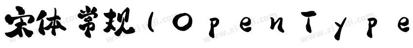 宋体 常规(OpenType TrueT字体转换
